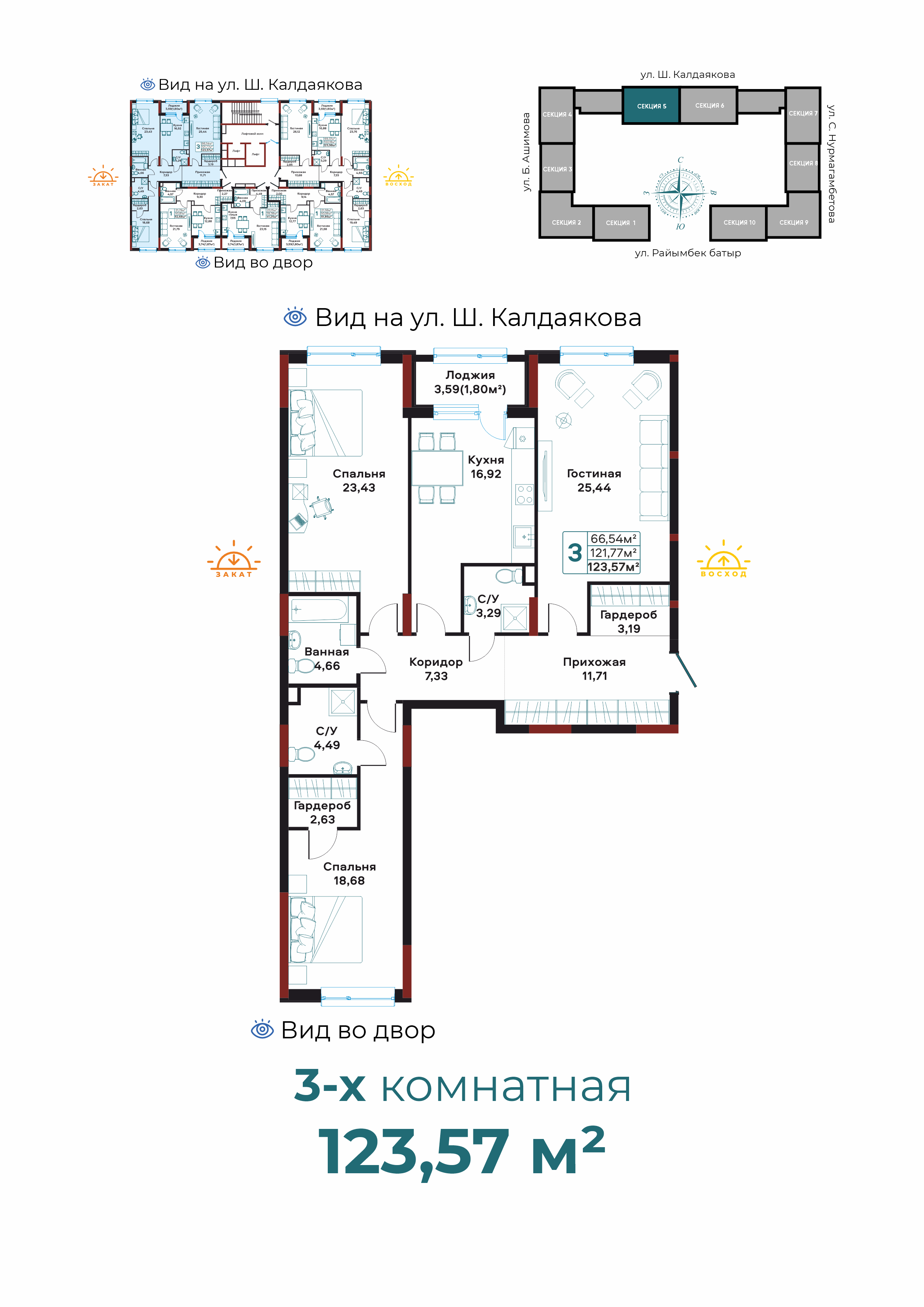 3-комнатная