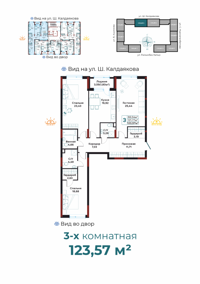 3-комнатная