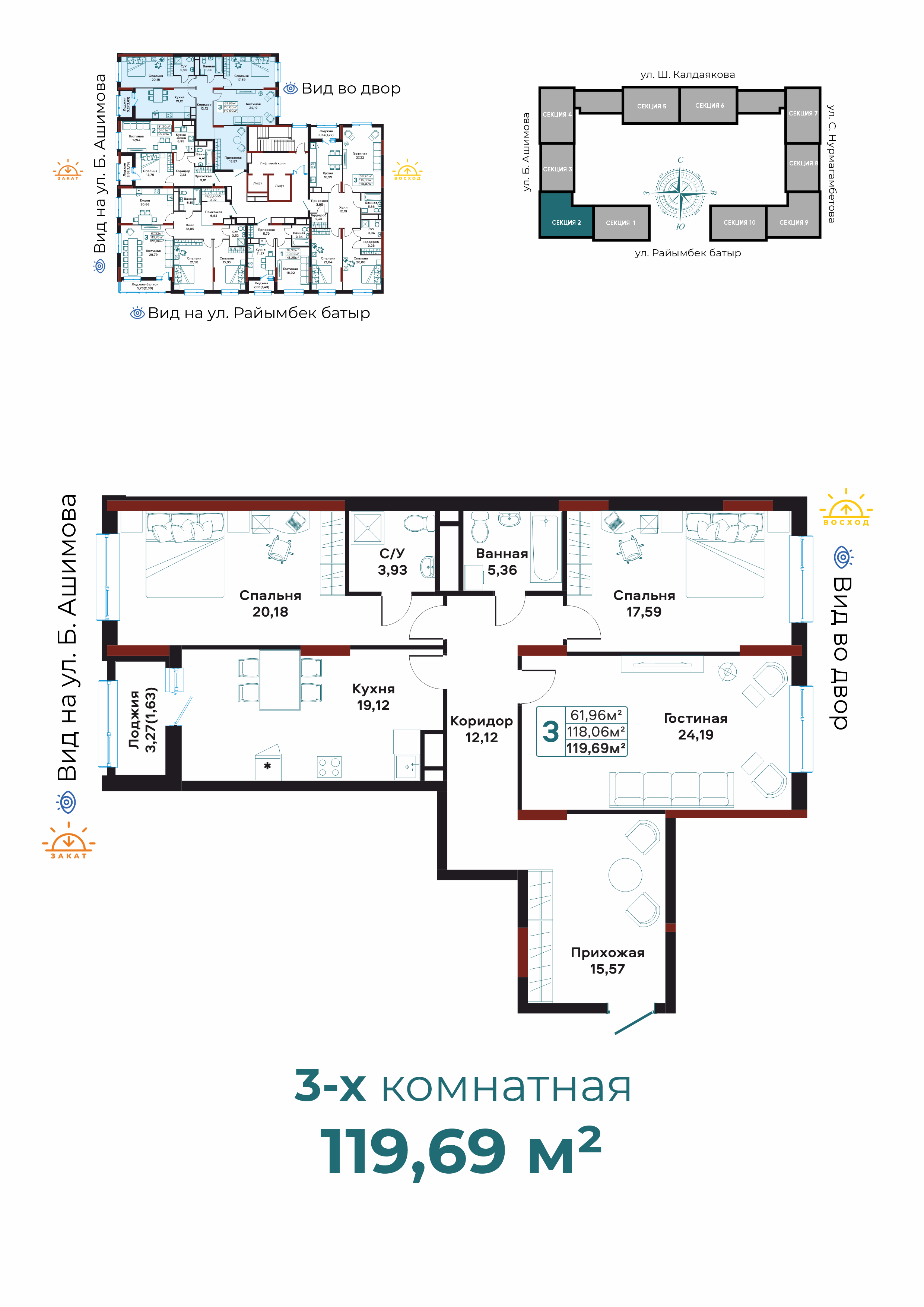3-комнатная